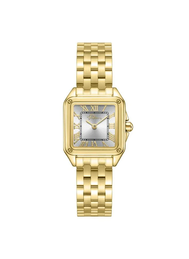 POLICE Rila Silver Dial Stainless Steel Bracelet Analog Watch for Women, 27.8mm